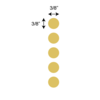 Nevs Cryo Label Dots 9.5mm Dots for 0.5-1.5ml Tubes Gold Roll Form LCD-38-GD